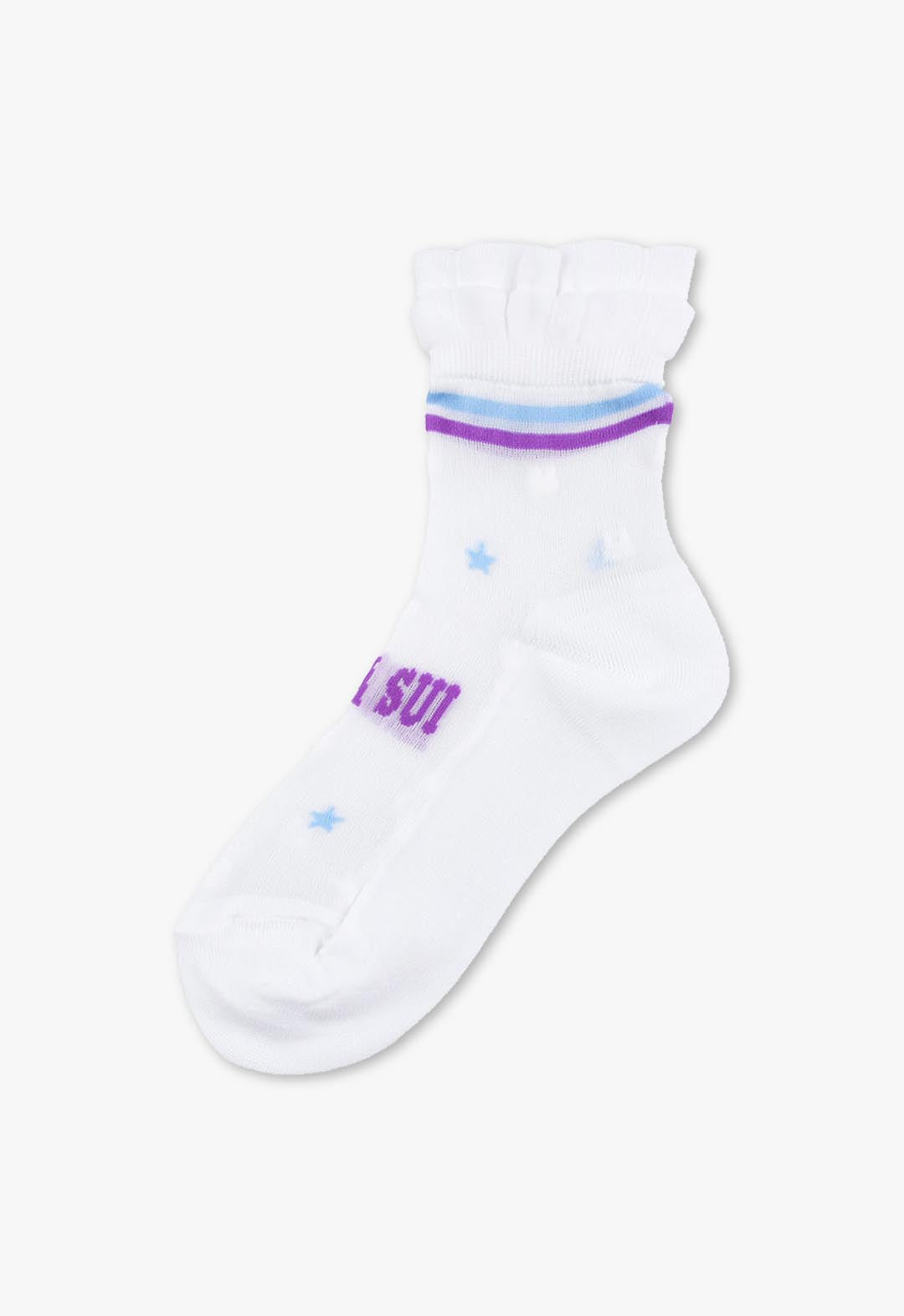 圓點荷葉邊襪子