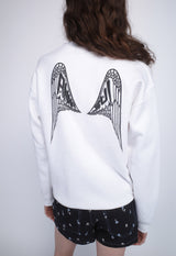 ANNA SUI WINGS CREW NECK SWEATSHIRT