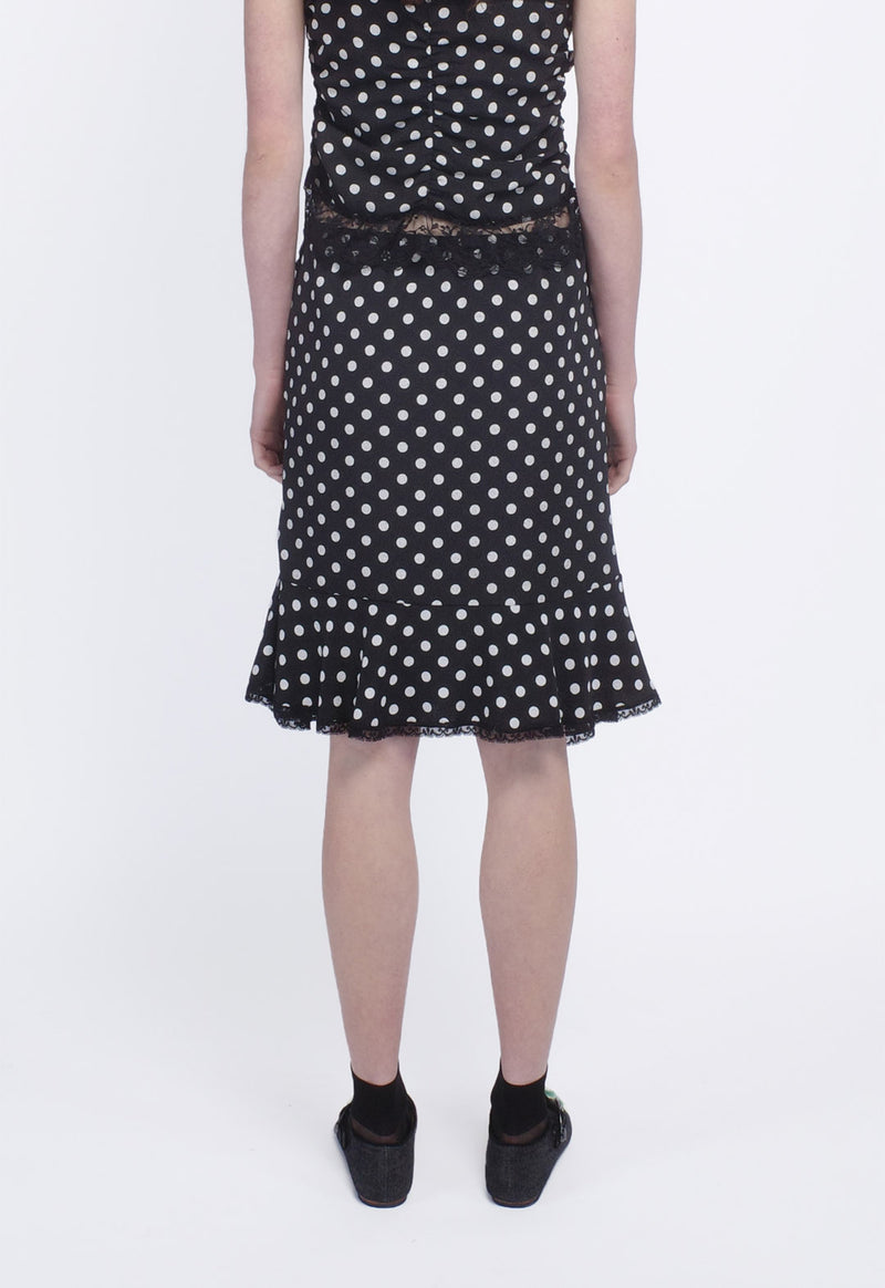 POLKA DOT RUCHED SKIRT