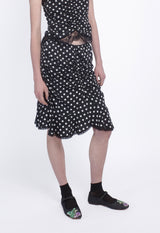 POLKA DOT RUCHED SKIRT