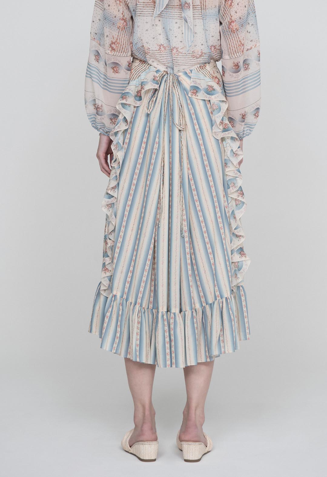 HERITAGE SCARF PRINT COTTON SKIRT