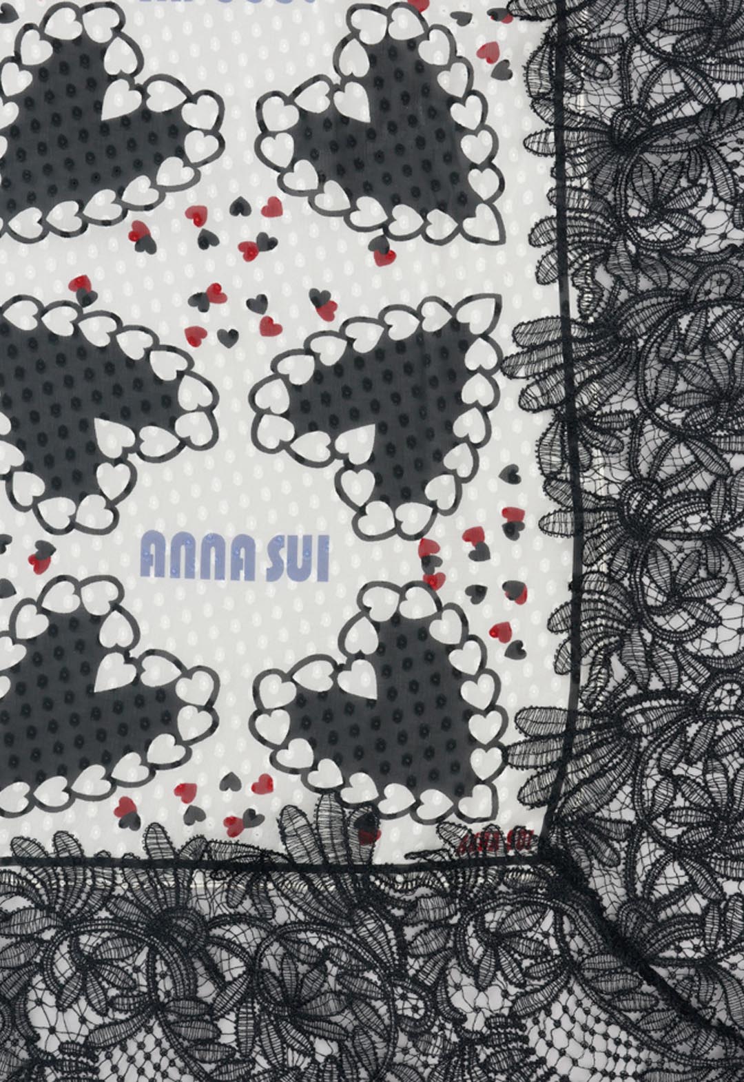Regular scarf with lace