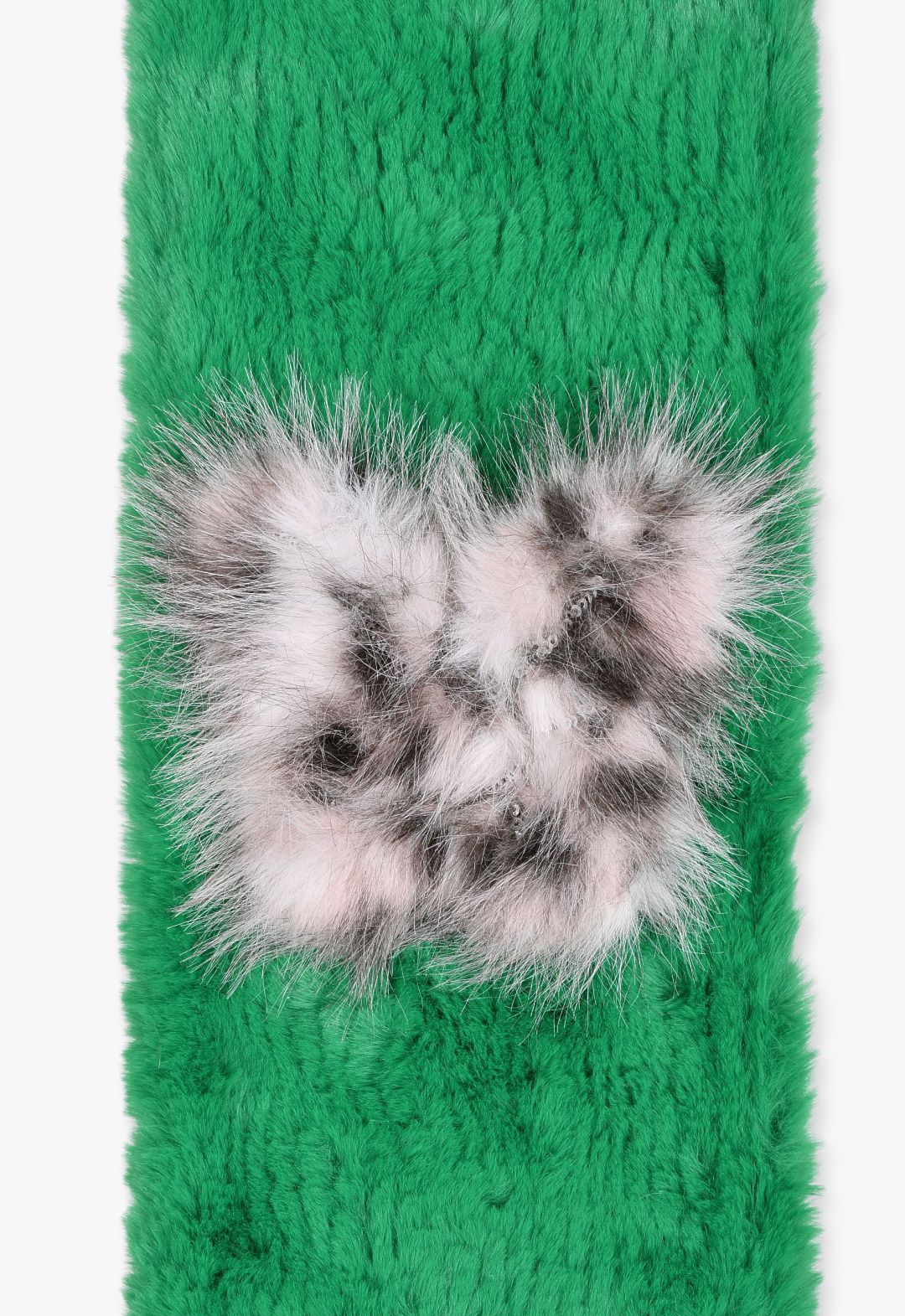 Butterfly motif eco-fur insert scarf