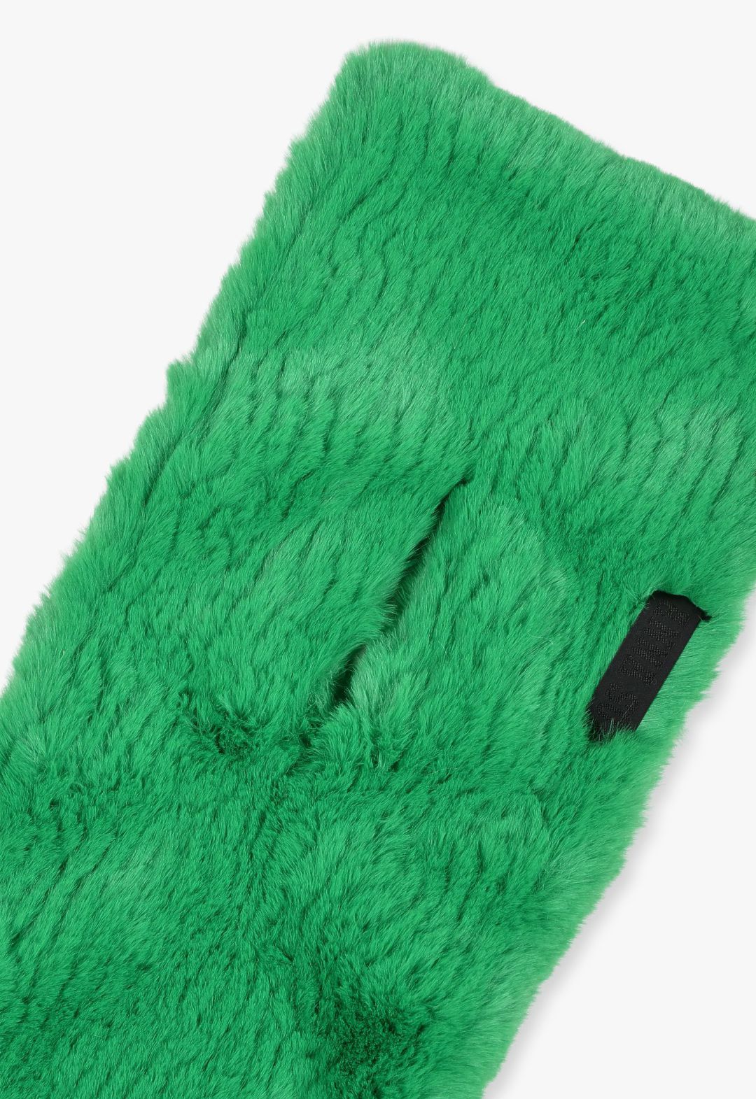 Butterfly motif eco-fur insert scarf