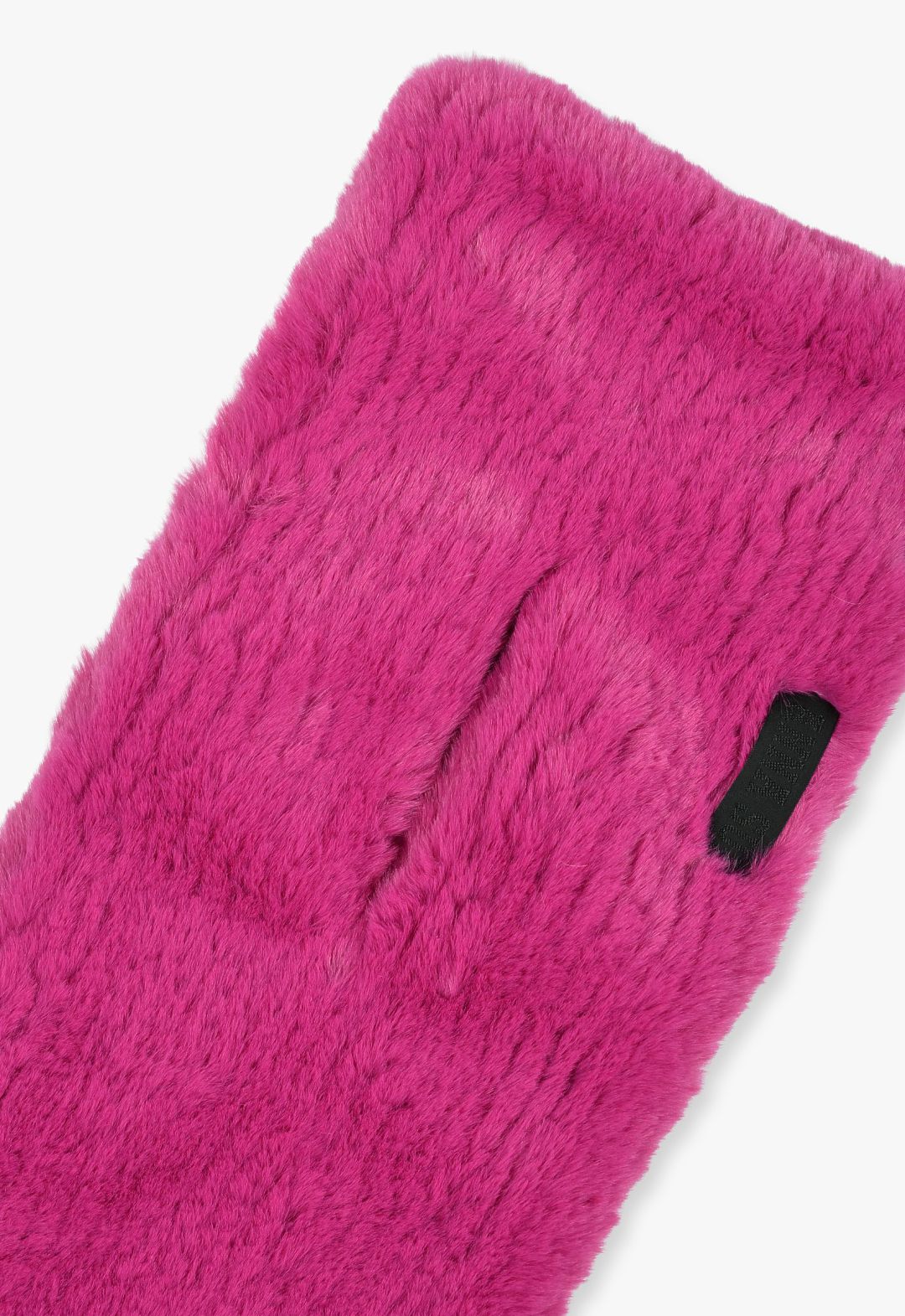 Butterfly motif eco-fur insert scarf