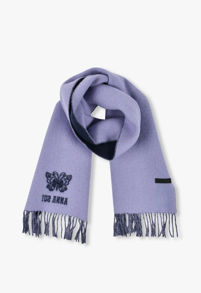 蝴蝶羊毛雙面圍巾