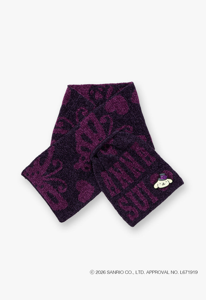 ANNA SUI x ポムポムプリン 刺しゅうブローチ付きモールマフラー