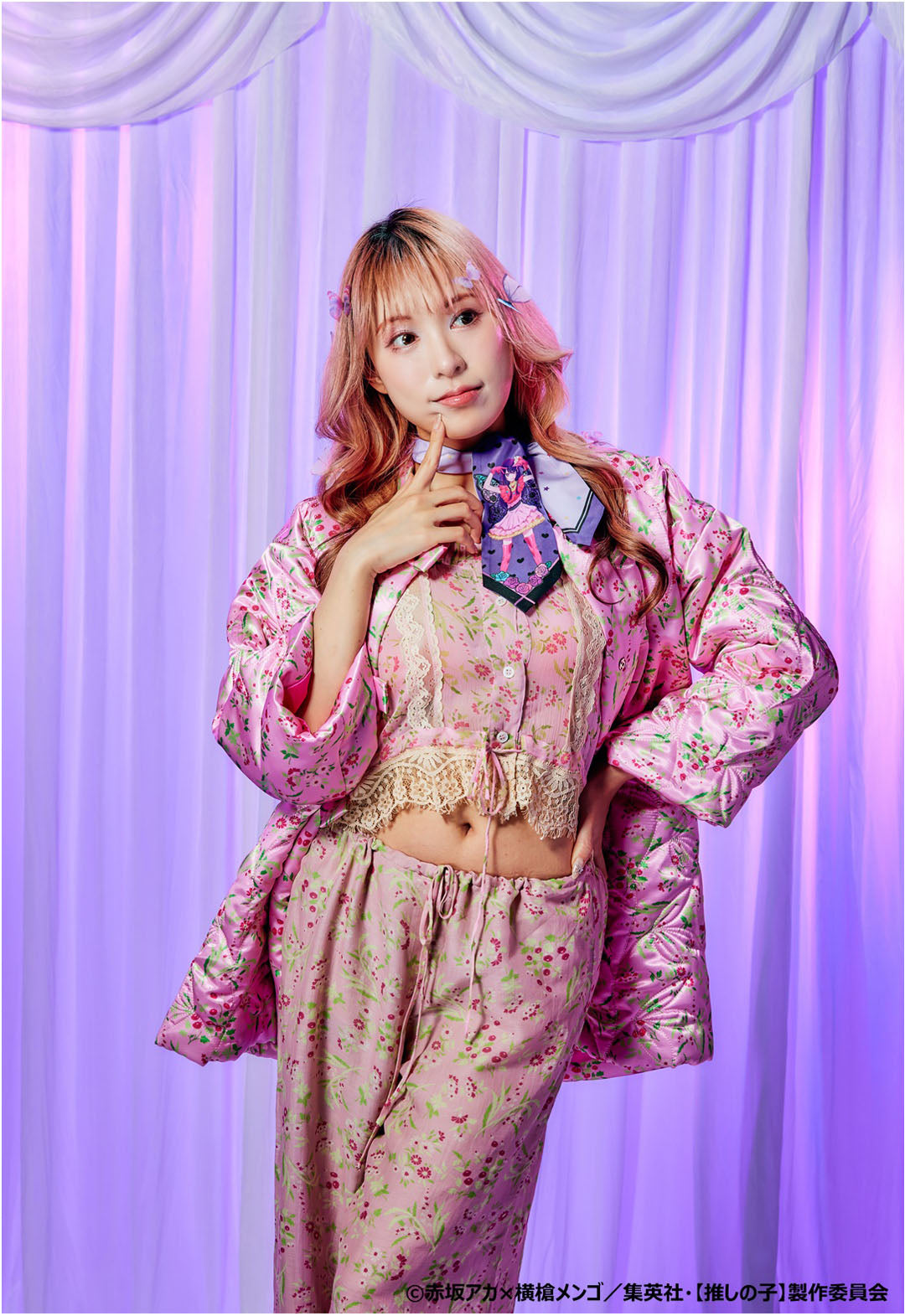 &lt;Reserved products delivered sequentially from late July to August 2024&gt;&gt;&gt; [Pushing child] × ANNA SUI scarf (I Purple)