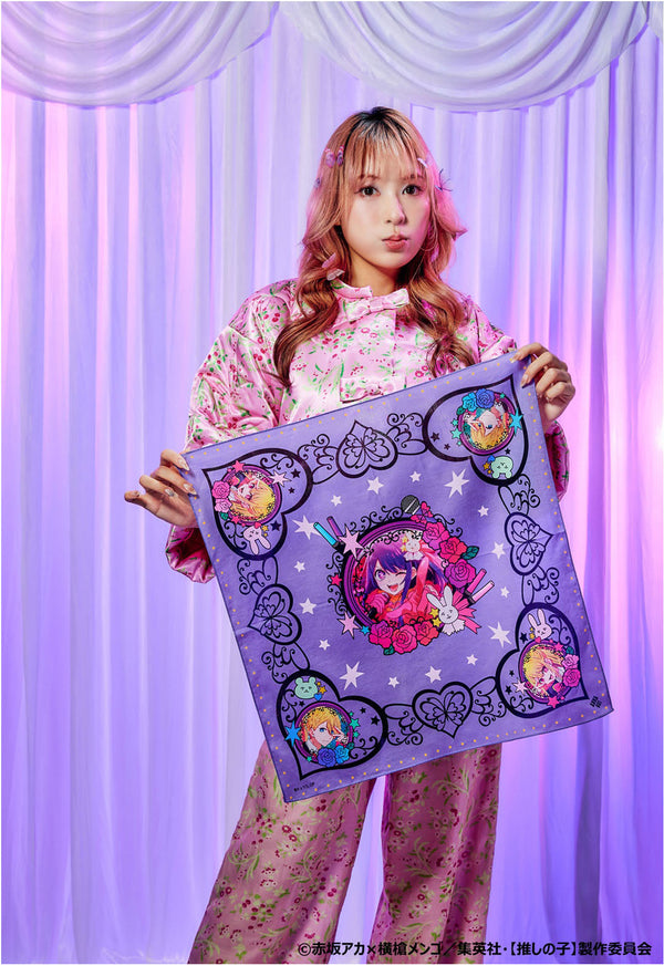 &lt;Reserved products delivered sequentially from late July to August 2024&gt;&gt;&gt; [Poshoshi] × ANNA SUI Print Handkerchief (Eye × Aqua × Ruby)