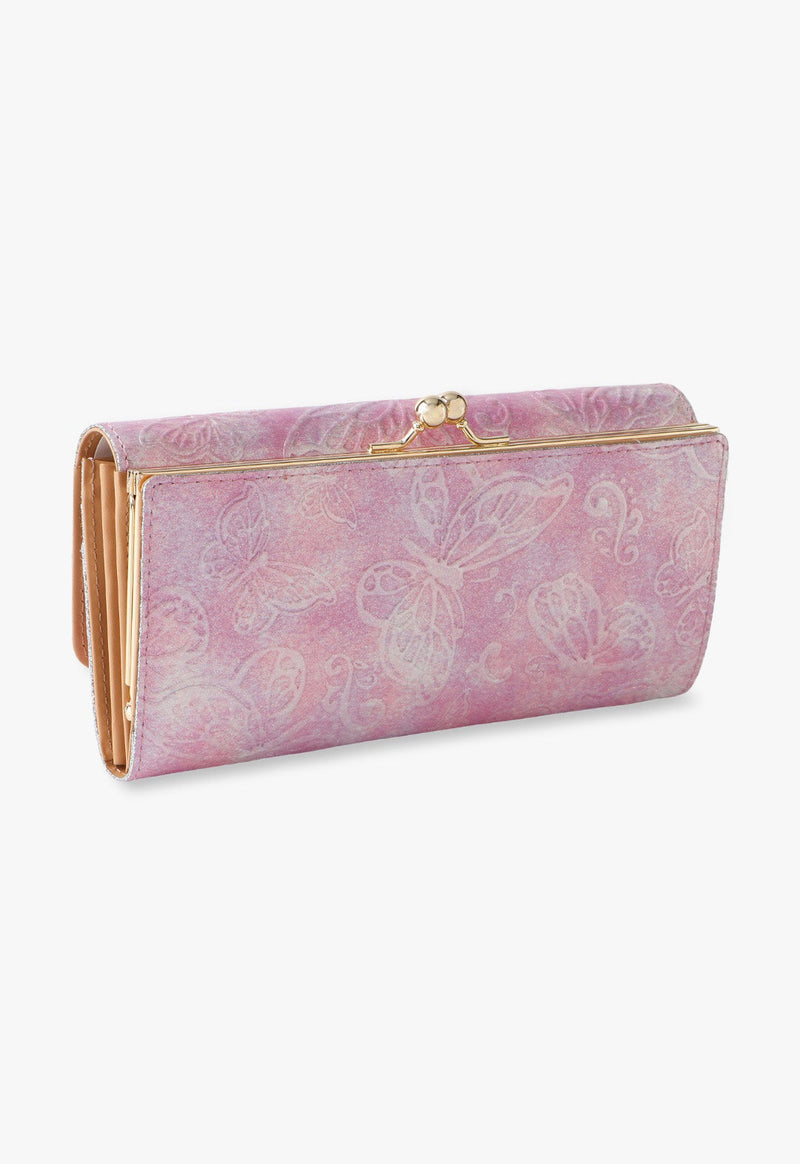 [New color] Papillon clasp long wallet