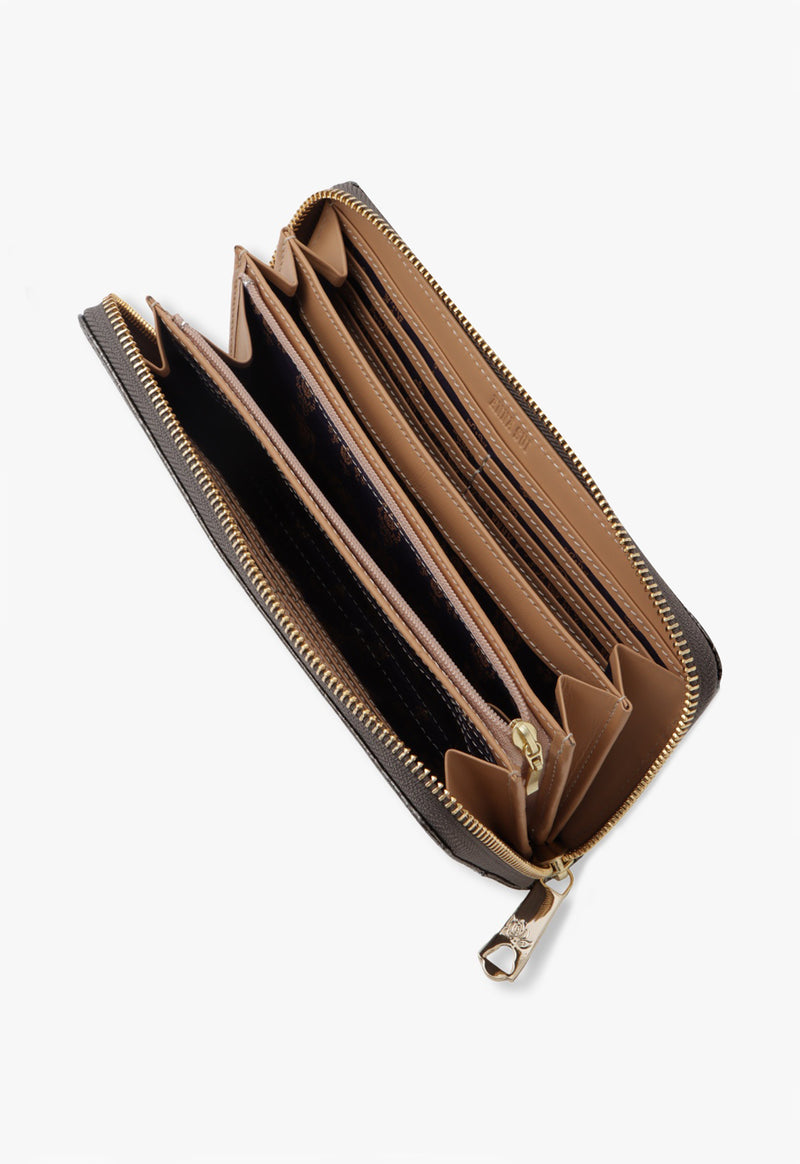 Loomy Round Fastener Long Wallet