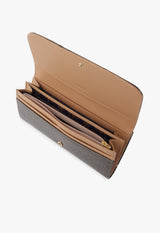 Loomey-mouthed flap-long wallet