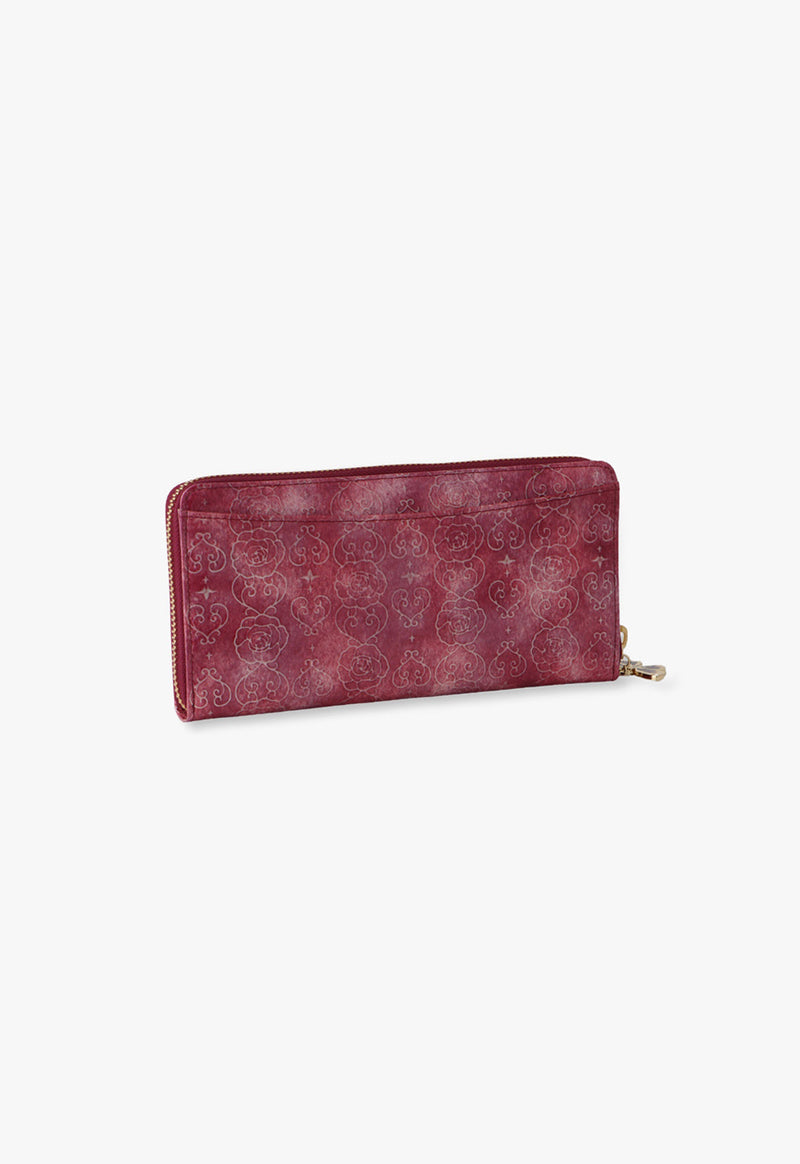 Rose Heart Round Long Wallet