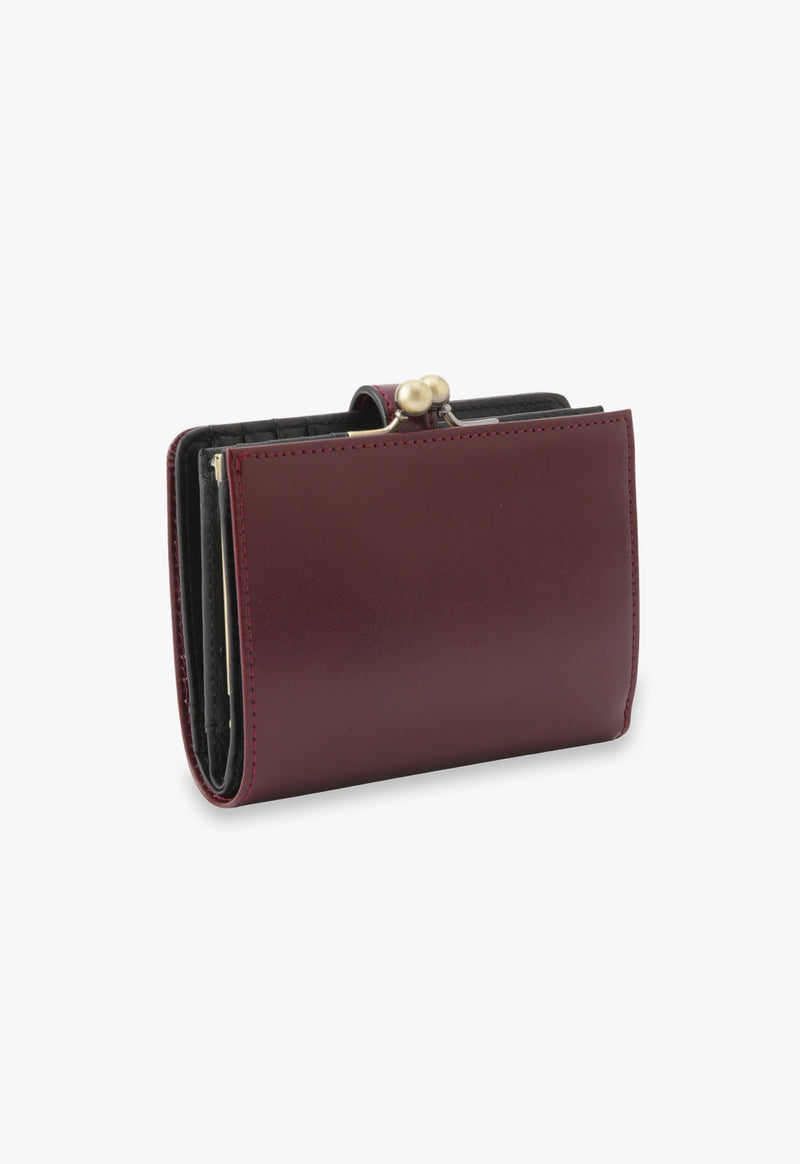 Bourbon clasp bi-fold wallet