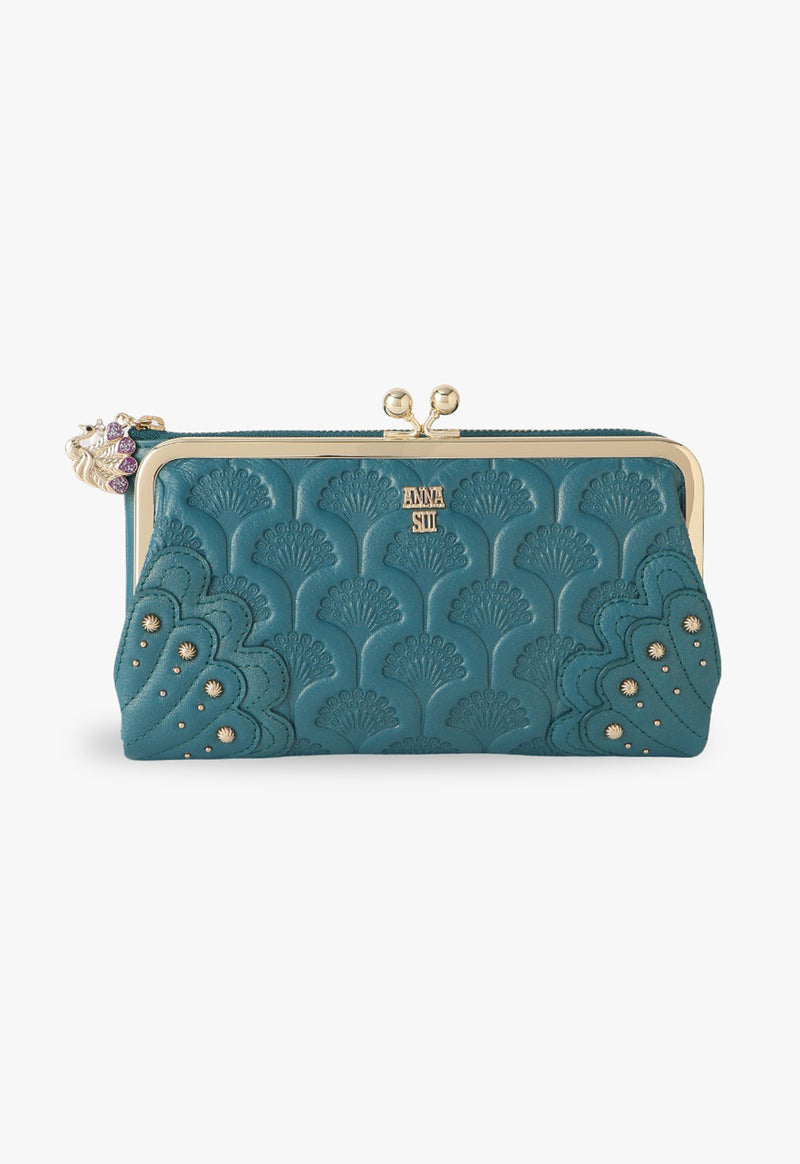 Peacock Bi-fold Wallet with Clasp