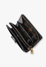 Butterfly logo L zipper bi-fold wallet