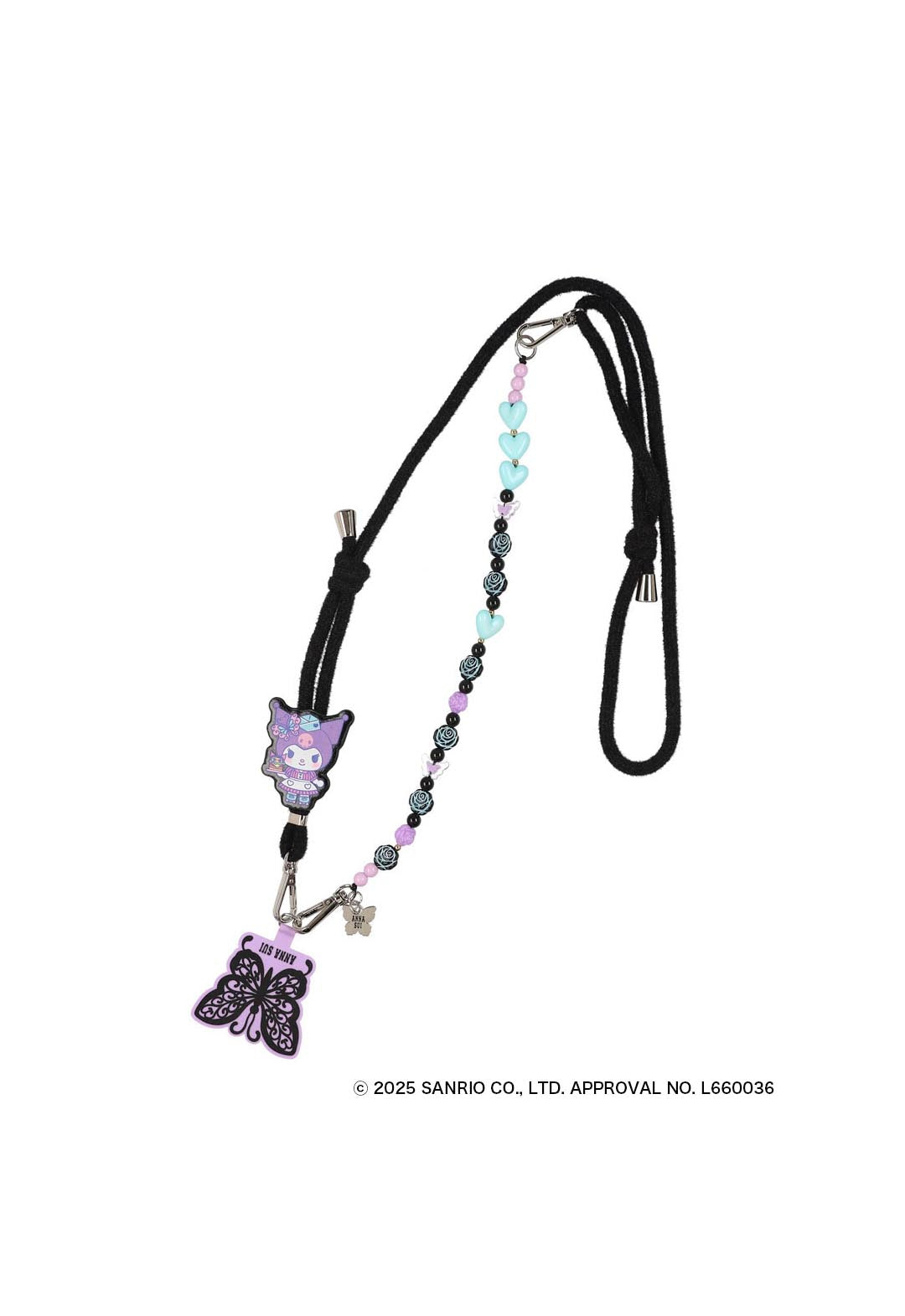 ANNA SUI × MY MELODY & KUROMI スマホストラップ (クロ)