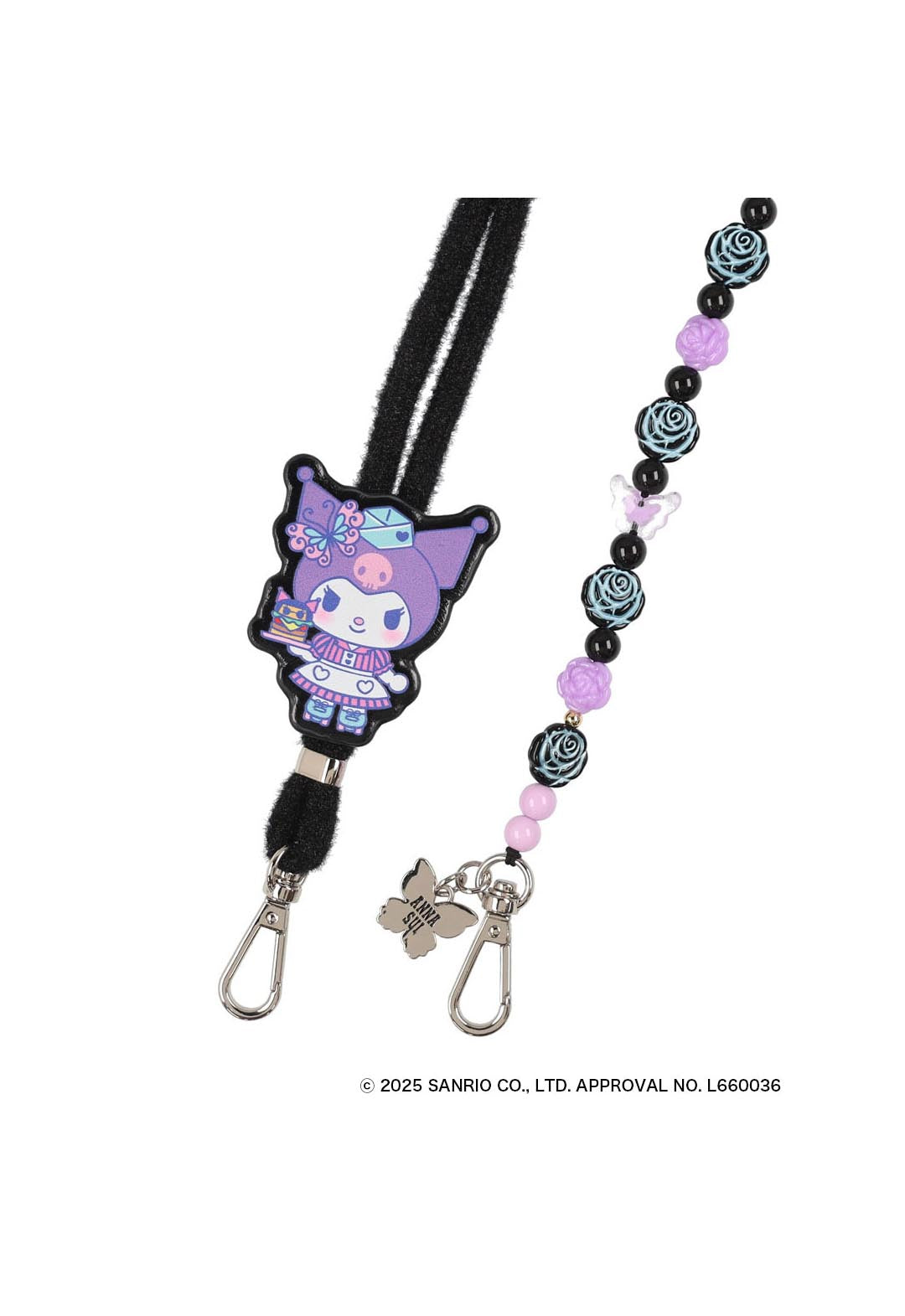 ANNA SUI × MY MELODY & KUROMI スマホストラップ (クロ)