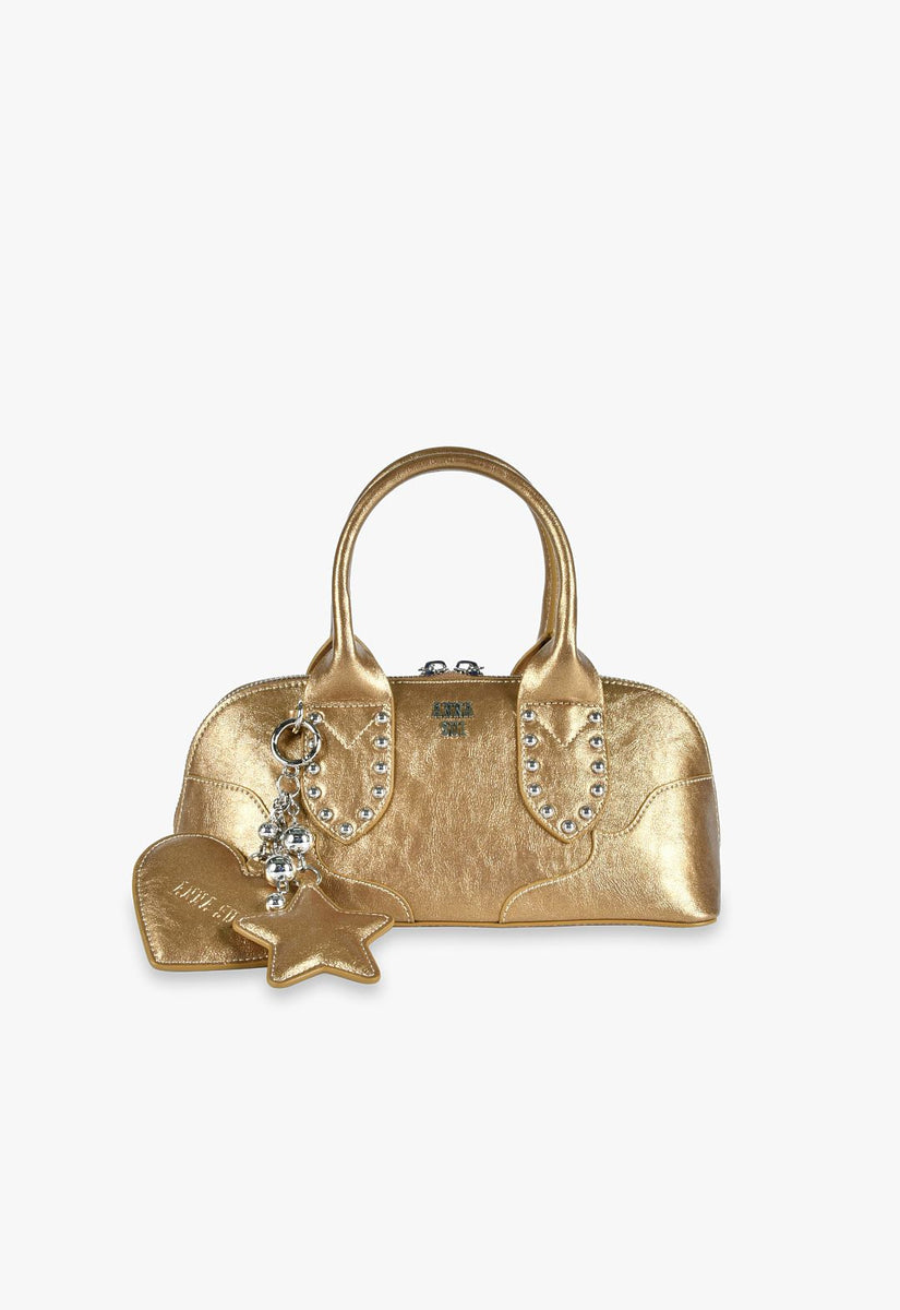 希少☆レア ANNA SUI ハンドバッグ エナメル ラメ バタフライ アナスイ 