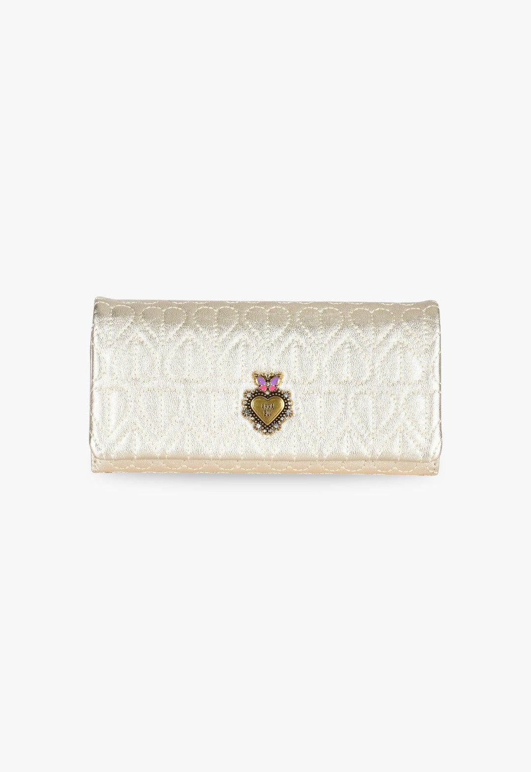 ANNA SUI 財布 アナスイ ANNA SUI セルパン 二つ折り口金財布 （グリーン） -靴