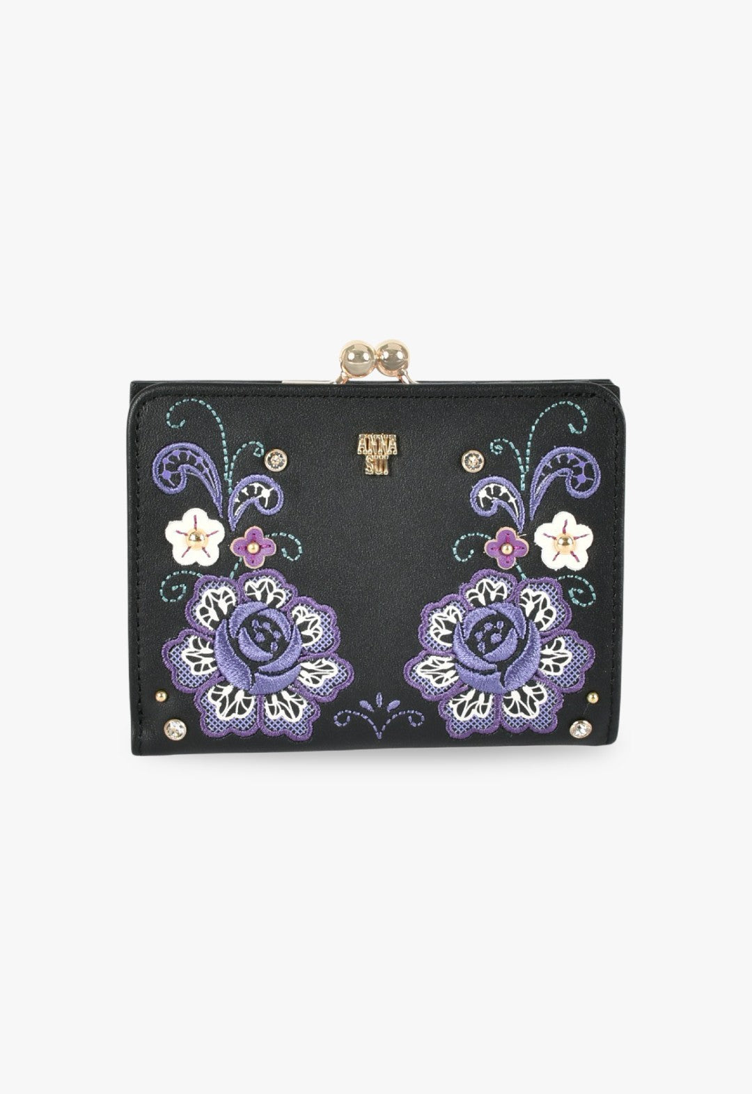 アナスイ ANNA SUI ガラクシア ターコイズブルー 折り財布 ANNA SUI（アナスイ） 二つ折り財布 がま口 レディース リーブル