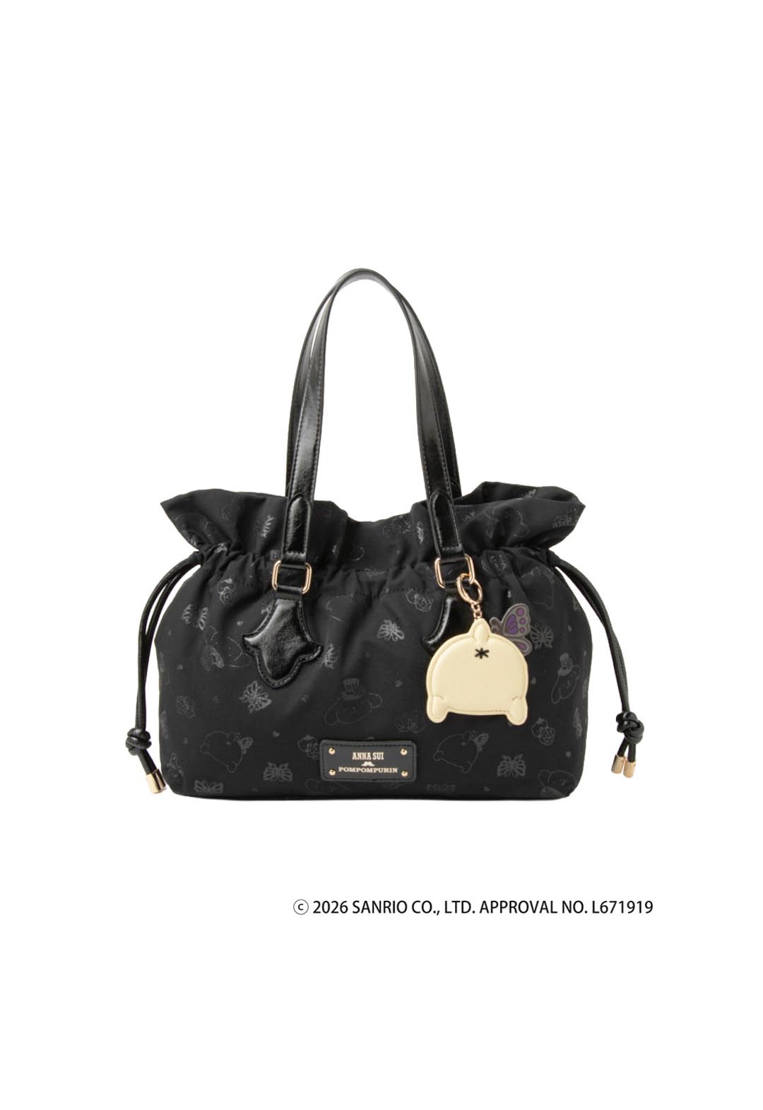 ANNA SUI x POMPOMPURIN 抽繩手提袋