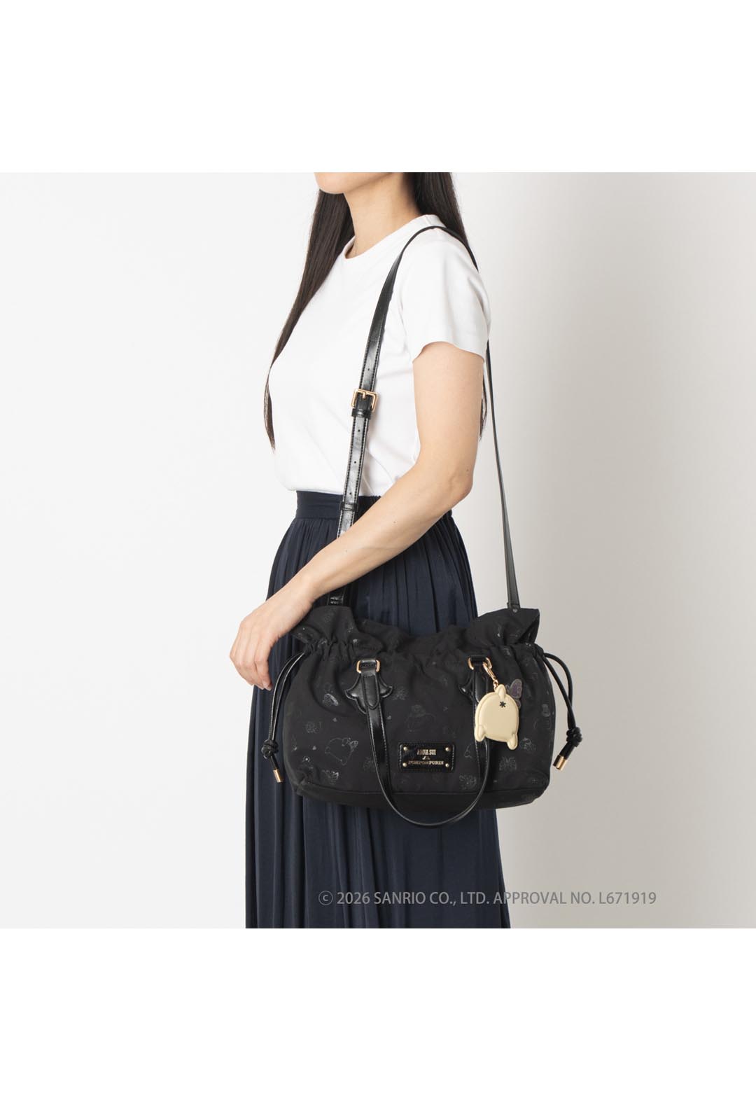 ANNA SUI x POMPOMPURIN 抽繩手提袋