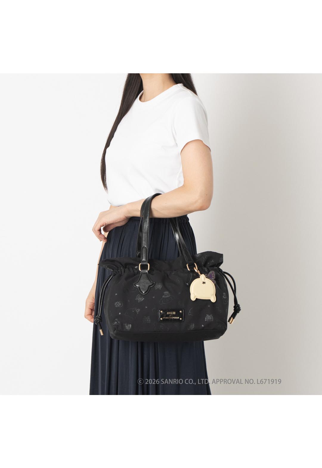 ANNA SUI x POMPOMPURIN 抽繩手提袋