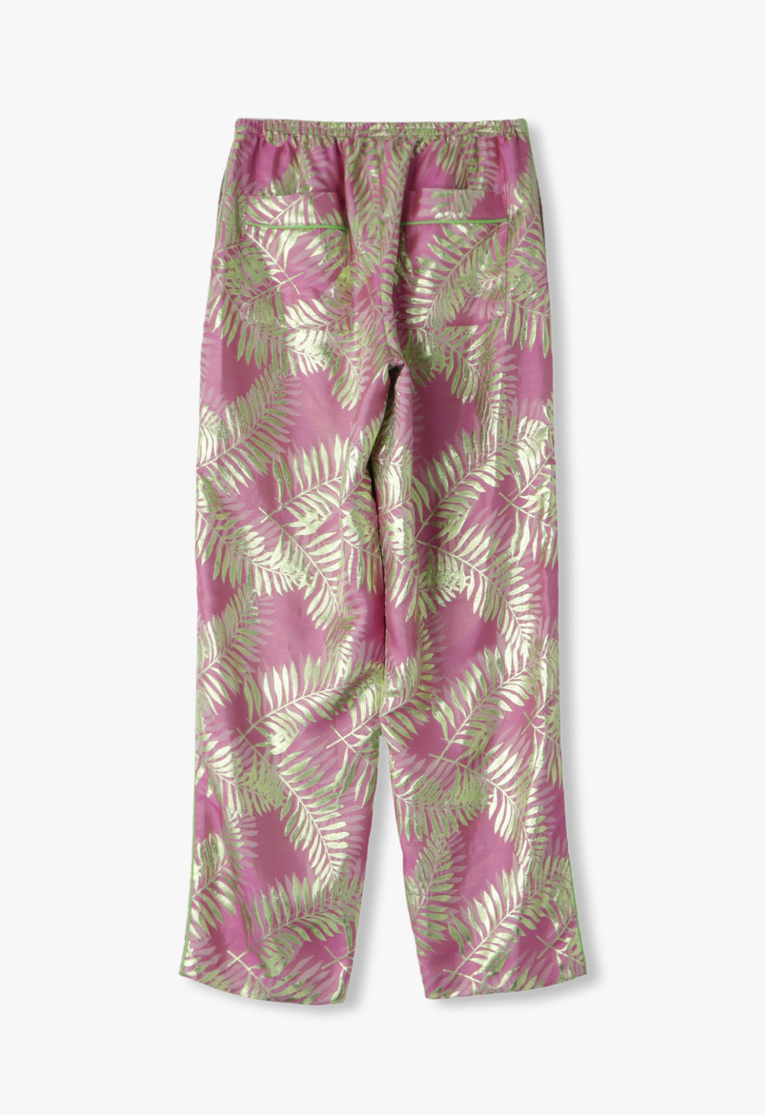 PALM LEAF JACQUARD PANTS