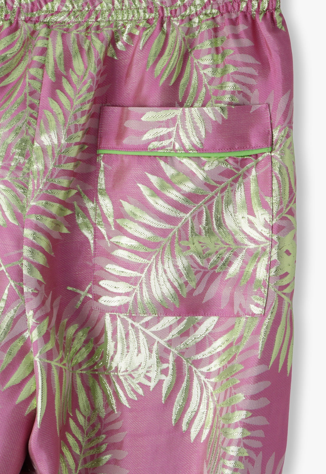 PALM LEAF JACQUARD PANTS