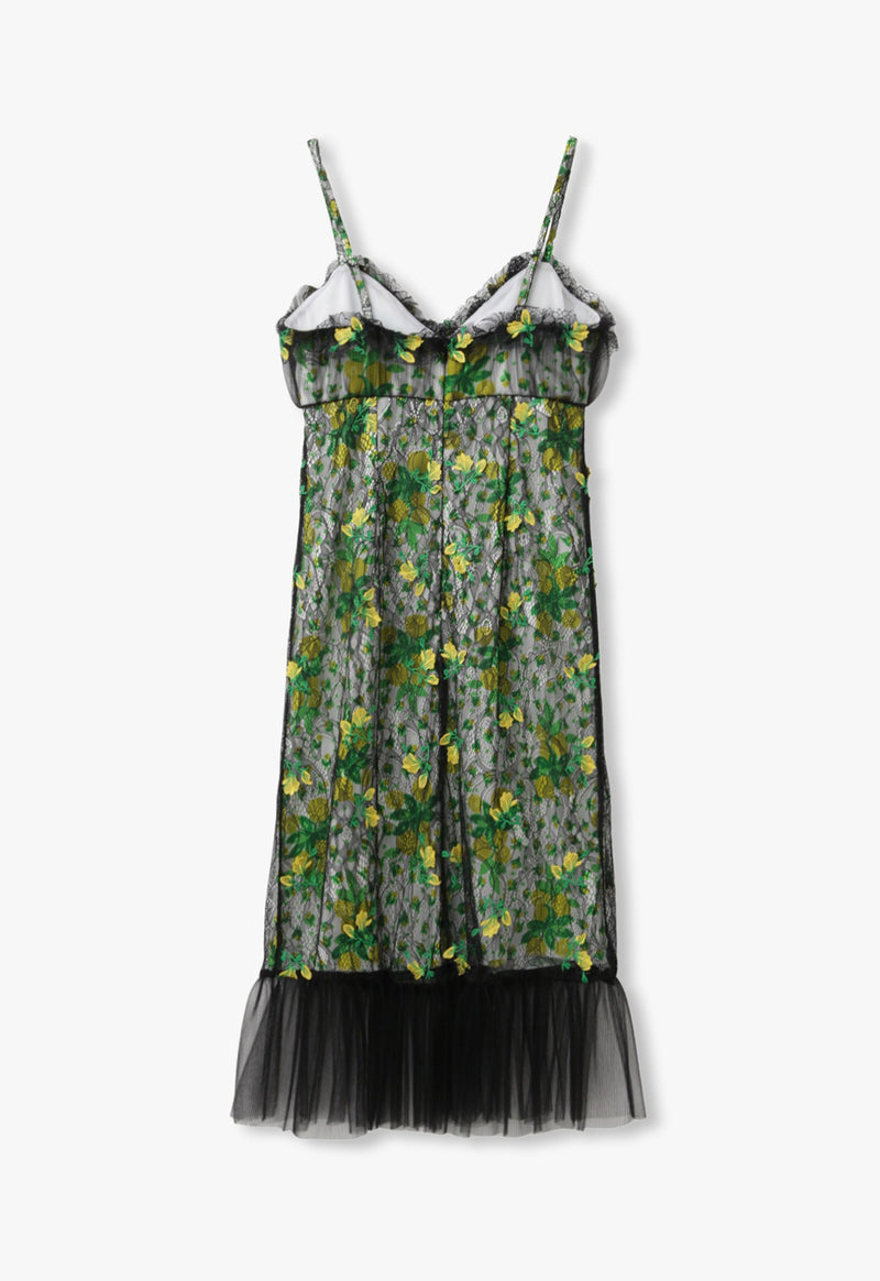ROSEBUDS LACE COMBO SLIP DRESS