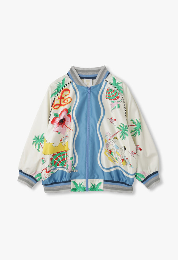 FLORIDA COTTON SATEEN BASEBALL JACKET