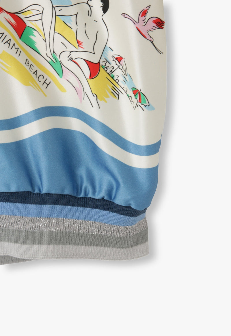 FLORIDA COTTON SATEEN BASEBALL JACKET