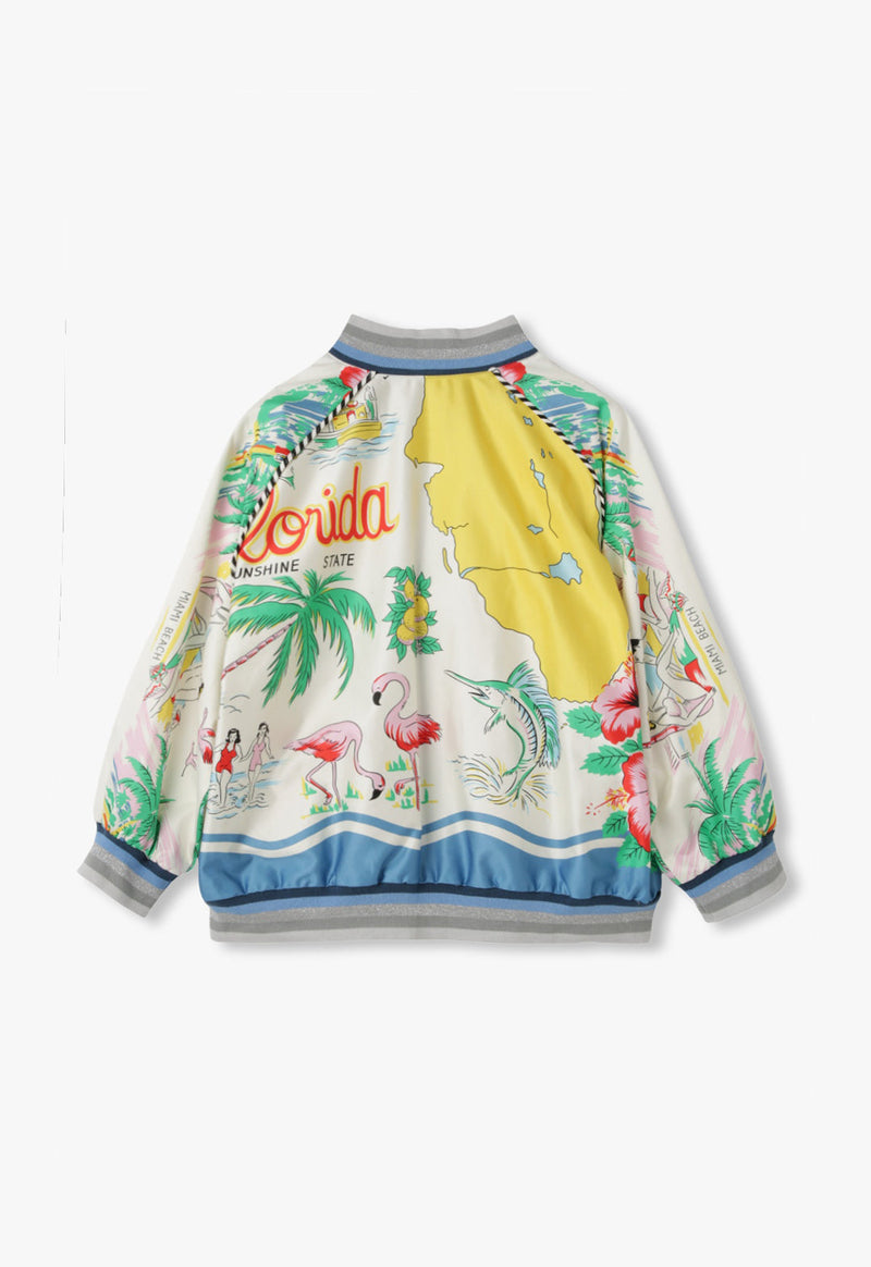 FLORIDA COTTON SATEEN BASEBALL JACKET