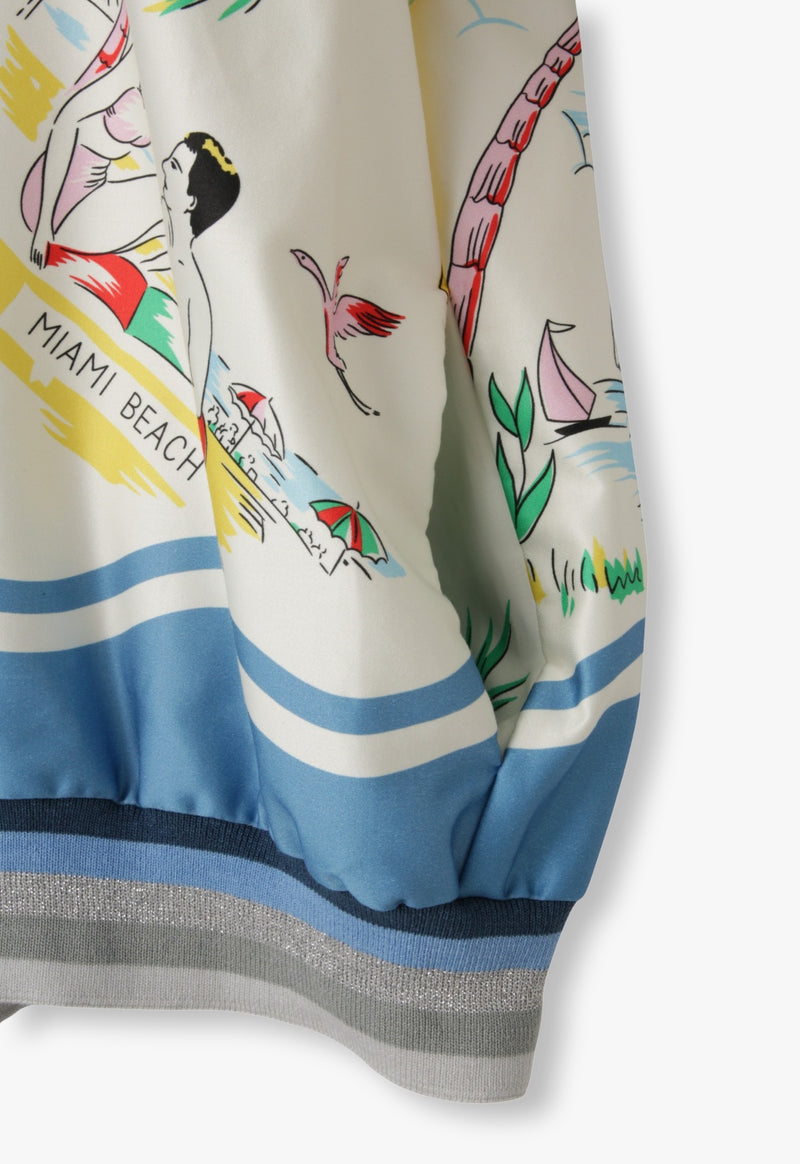 FLORIDA COTTON SATEEN BASEBALL JACKET