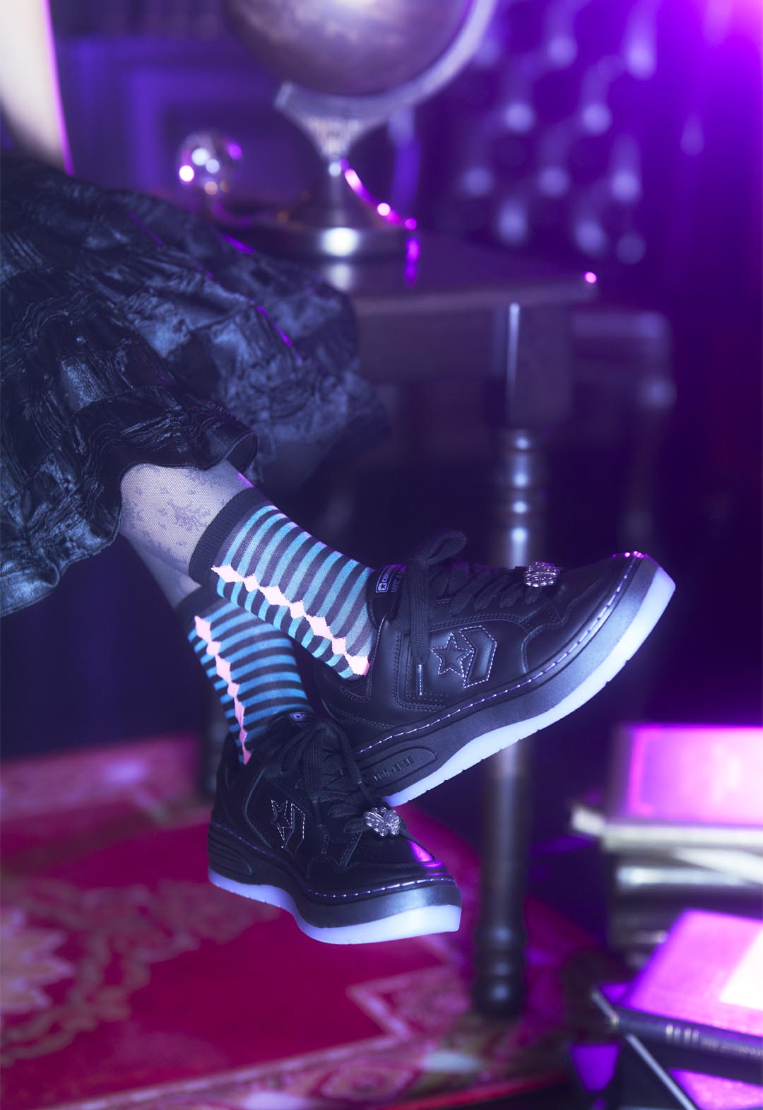 最終価格　ANNA SUI×CONVERSE WEAPON OX厚底スニーカー アナ スイ（ANNA SUI）CONVERSE (コンバース) WEAPON PLTS OX / ANNA