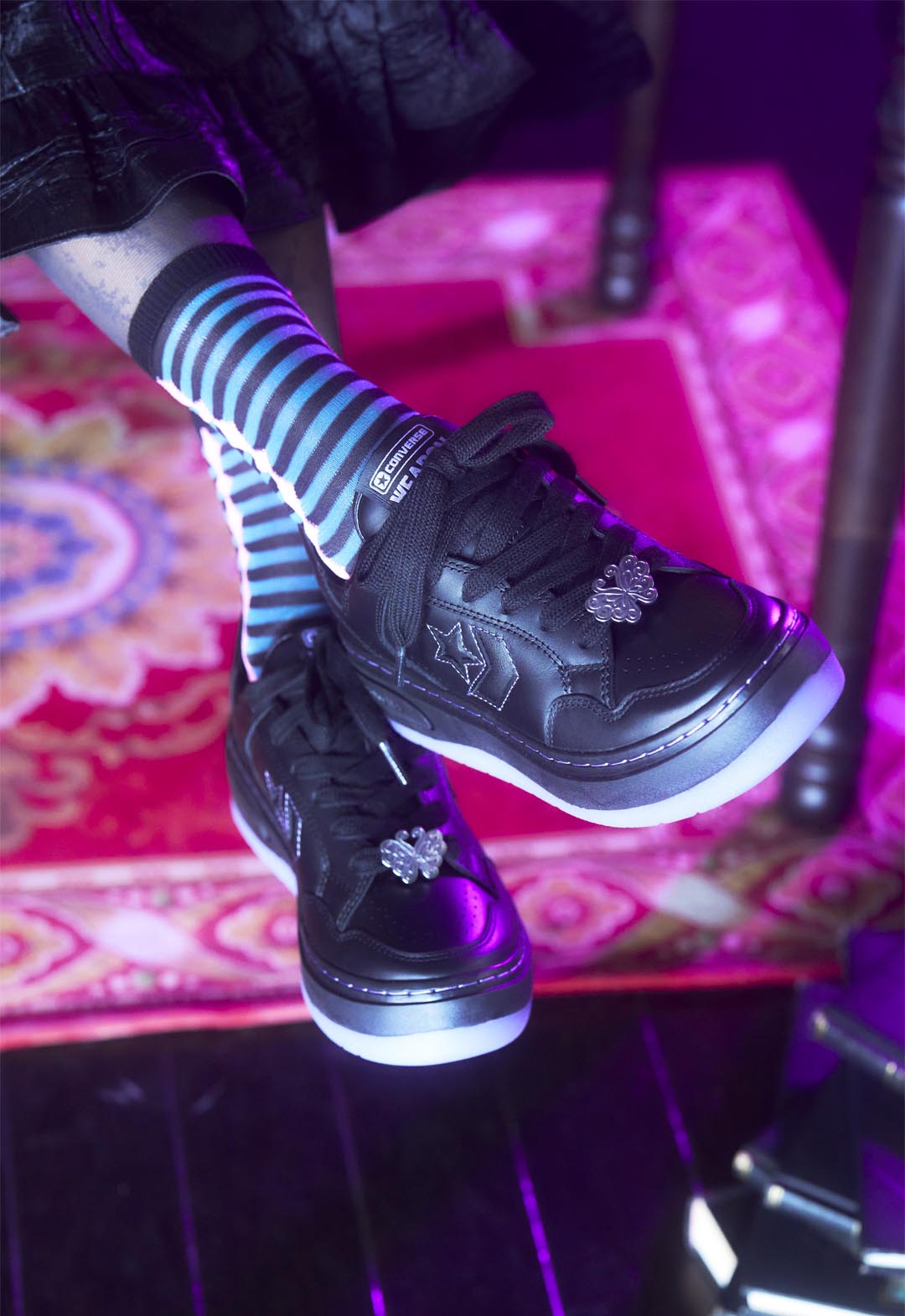最終価格　ANNA SUI×CONVERSE WEAPON OX厚底スニーカー アナ スイ（ANNA SUI）CONVERSE (コンバース) WEAPON PLTS OX / ANNA
