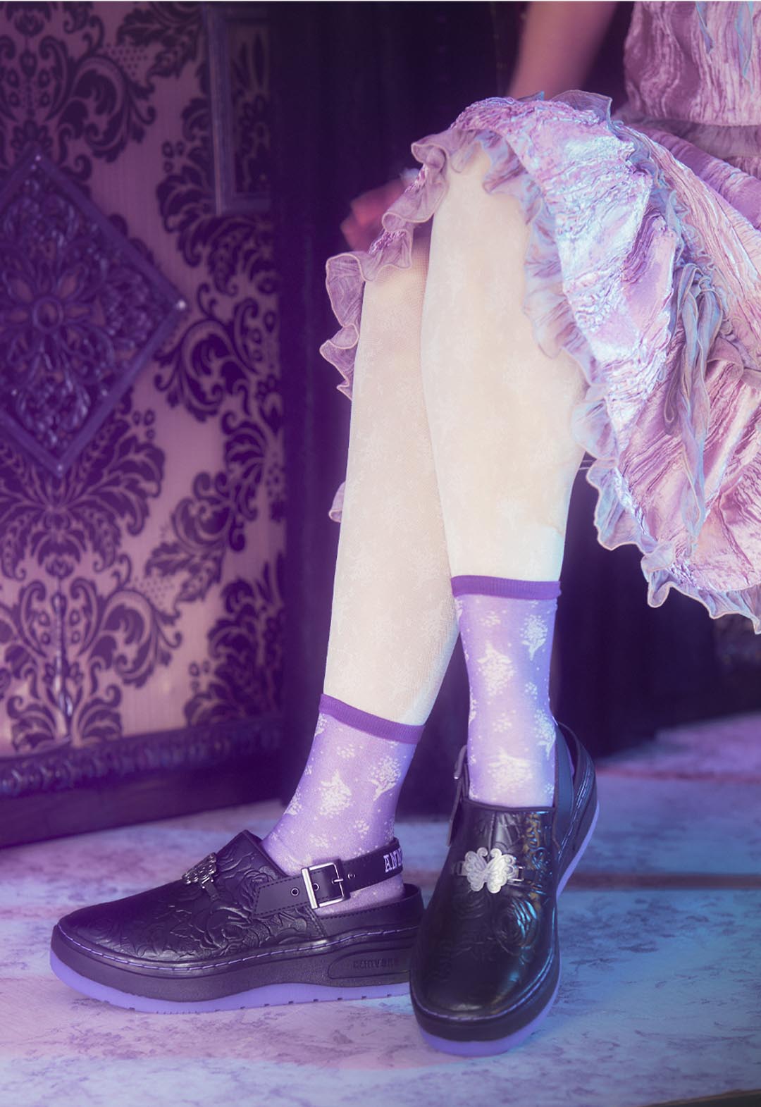 武器 PLTS CLG OX / ANNA SUI 黑色/紫色
