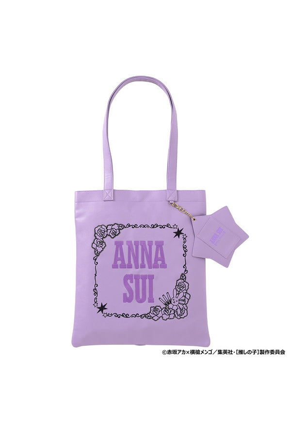 [Oshi no Ko] × ANNA SUI Oshikatsu Tote Bag (with trading card case and badge) PURPLE