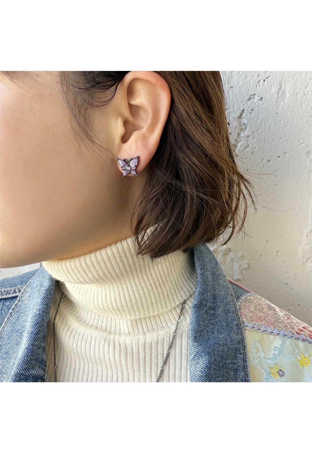 蝴蝶图案耳环