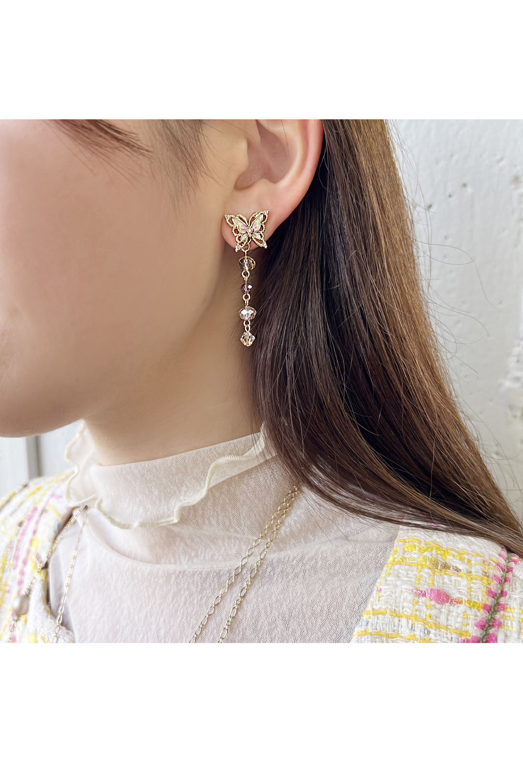 Butterfly Motif 2WAY Earrings