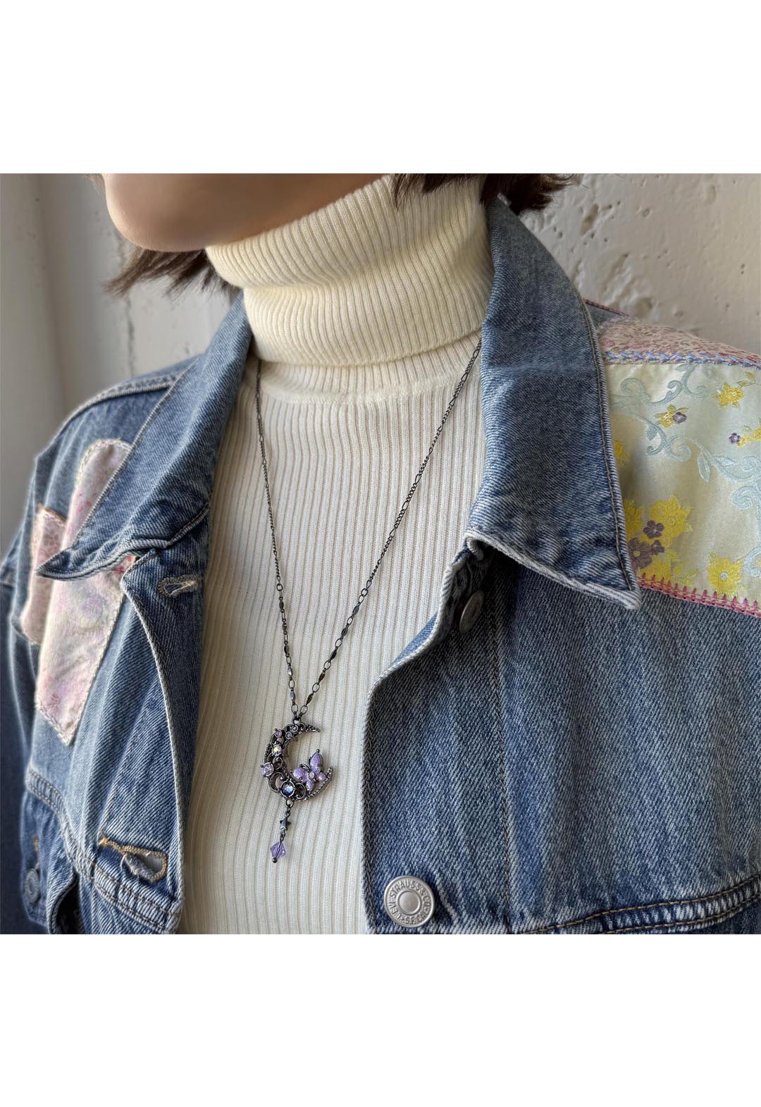 アナ スイ（ANNA SUI）【限定BOX付】蝶 三日月モチーフ ネックレス