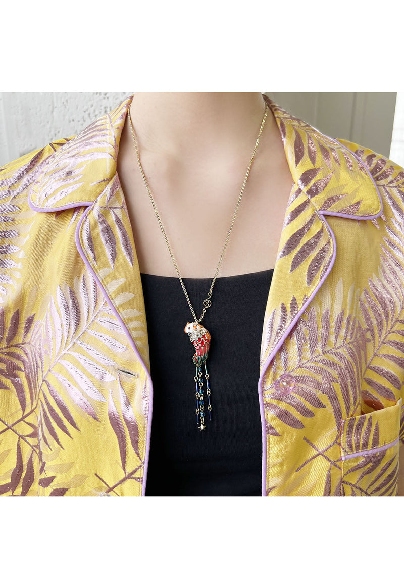 Parrot motif necklace