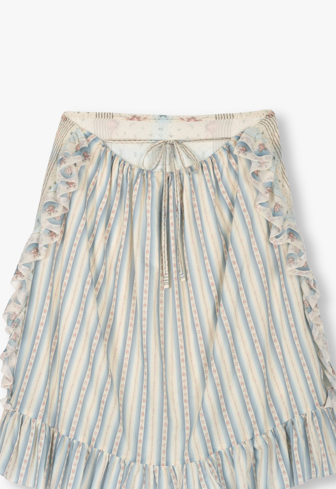 HERITAGE SCARF PRINT COTTON SKIRT