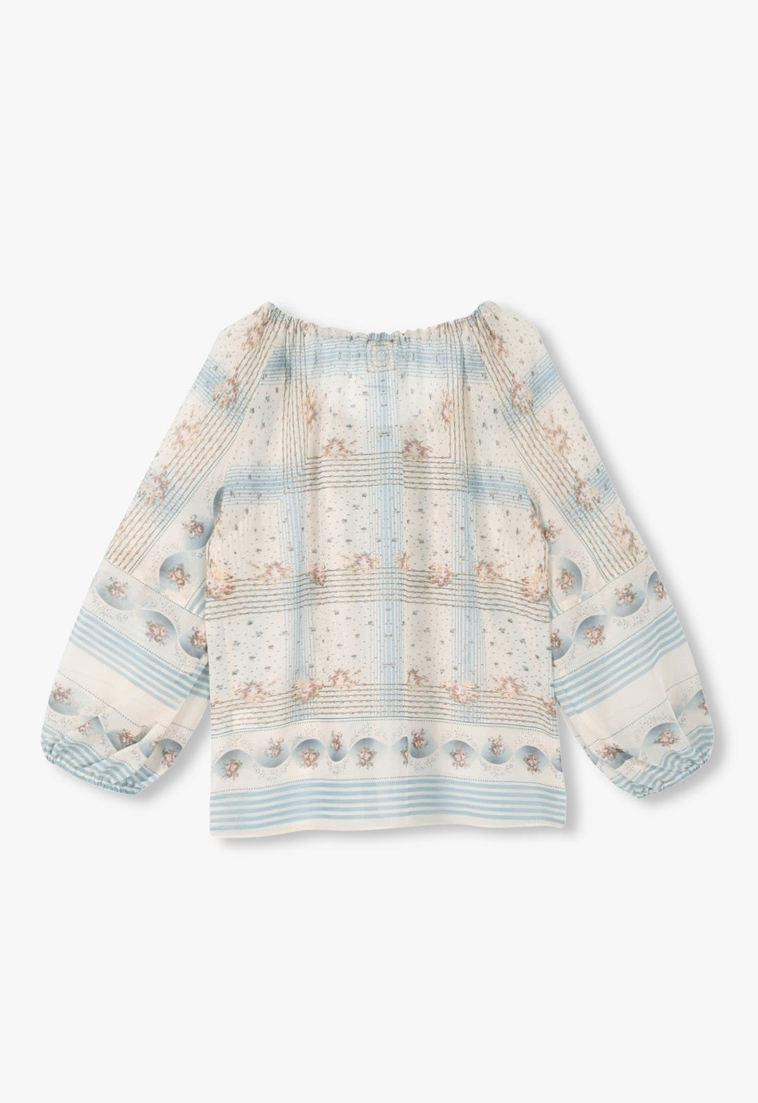 HERITAGE SCARF PRINT CHIFFON BLOUSE