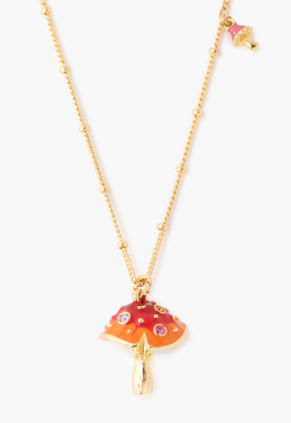 Mushroom motif necklace