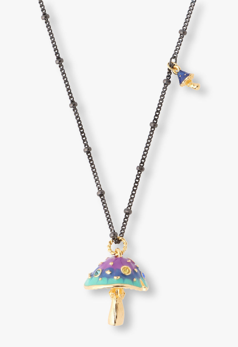 Mushroom motif necklace