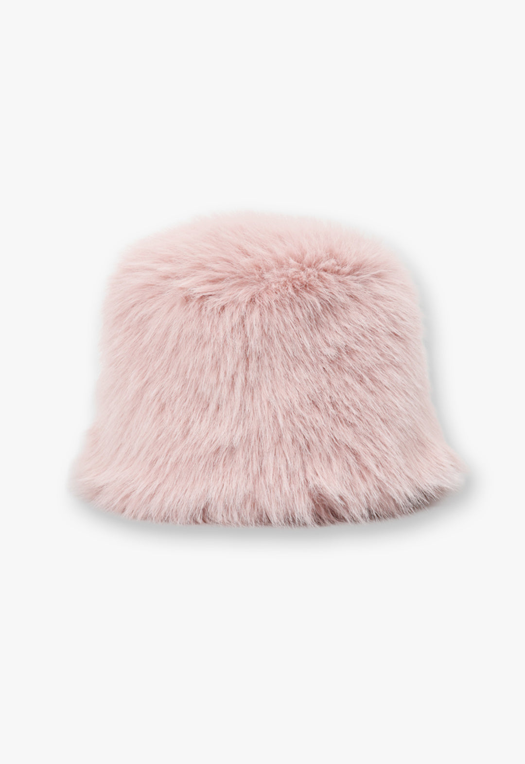 Eco-fur patch cloche hat
