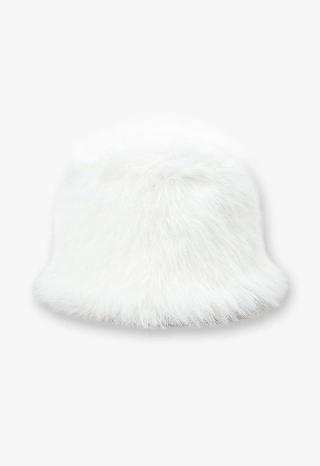 Eco-fur patch cloche hat
