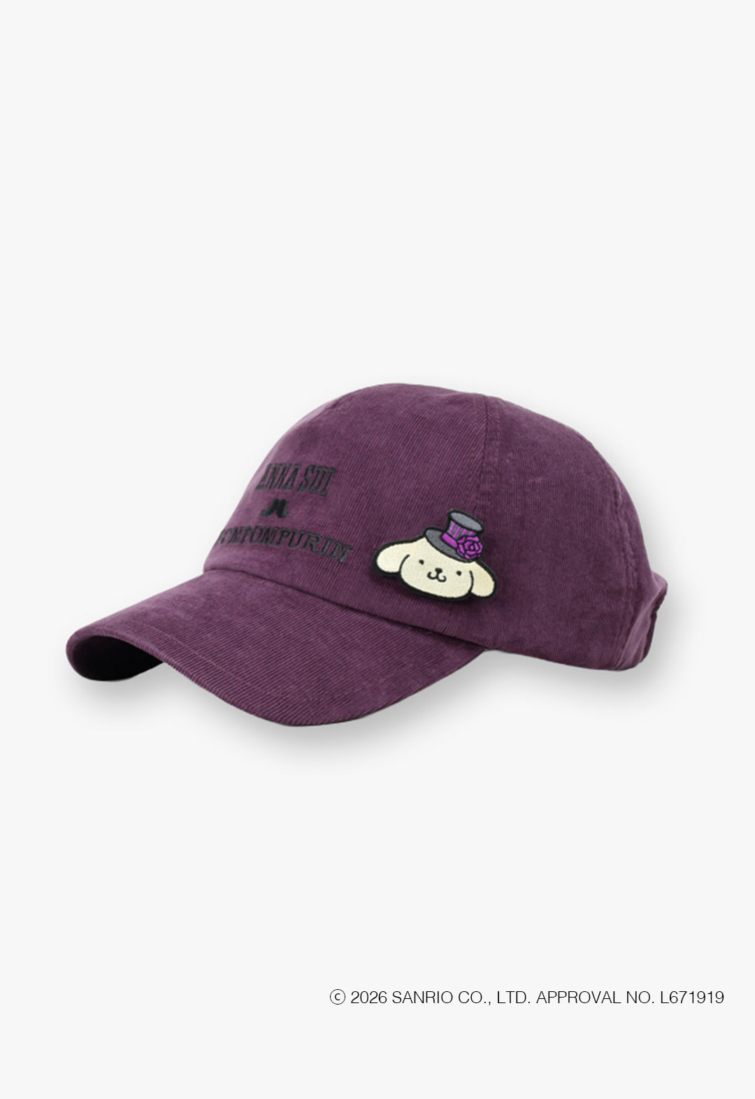 ANNA SUI x Pompompurin embroidery brooch cap